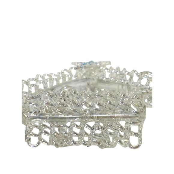 Spun Blown Glass Nativity Scene Christmas Ornament Clear 3 inch - Picture 3 of 4